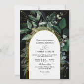 Greenery Garden Greenery Budget QR Code Wedding Kaart (Voorkant)