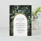 Greenery Garden Greenery Budget QR Code Wedding Kaart (Staand voorkant)