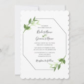 Greenery Garden laat Lijst bruiloft uitnodigen Kaart (Voorkant)