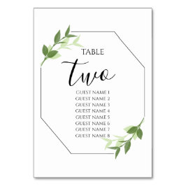 Greenery Garden laat Lijst Wedding Guest Names Kaart