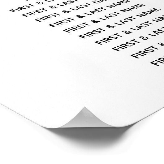 Greenery Garden laat Lijst Wedding Seding Chart Poster (Hoek)