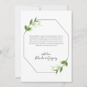 Greenery Garden Leaves Lijst Weddenschap Bedankt (Voorkant)