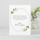 Greenery Garden Leaves Lijst Weddenschap Bedankt (Staand voorkant)