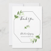 Greenery Garden Leaves Lijst Weddenschap Bedankt (Achterkant)