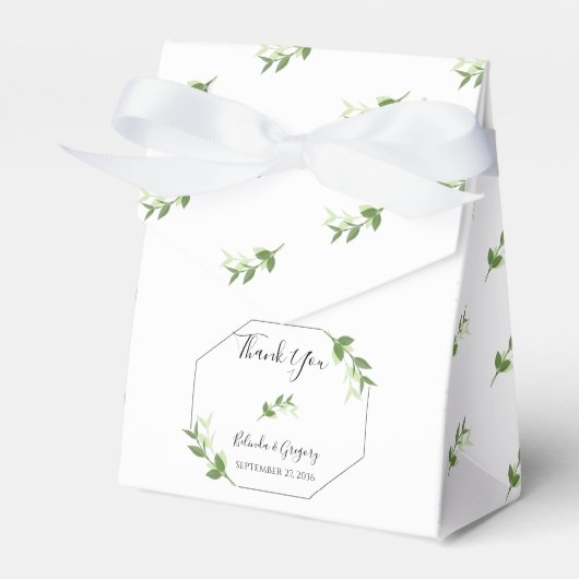 Greenery Garden Leaves Lijst Wedding Bedankdoosjes (Voorkant Zijde)