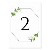 Greenery Garden Leaves Lijst Wedding Kaart (Achterkant)