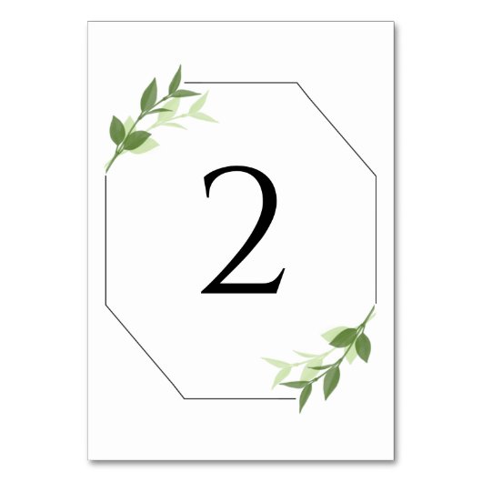 Greenery Garden Leaves Lijst Wedding Kaart (Voorkant)