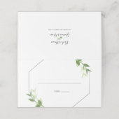 Greenery Garden leveert Lijst Wedde Place Card Plaatskaartje (Buitenkant ongevouwen)