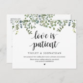 Greenery Garden, Love is Patient, Postponed Briefkaart (Voorkant / Achterkant)