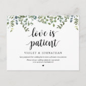 Greenery Garden, Love is Patient, Postponed Briefkaart (Voorkant)