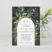 Greenery garden, Moderne botanische bruiloft Invit Kaart (Staand voorkant)