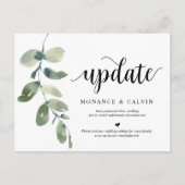 Greenery Garden, nodigt de update van de Datum uit Briefkaart (Voorkant)