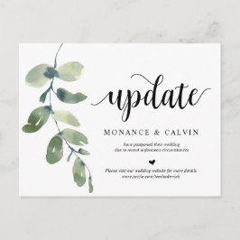 Greenery Garden, nodigt de update van de Datum uit Briefkaart