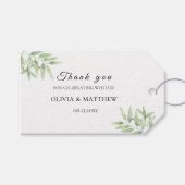 Greenery garden. Olive Branch bruiloft Bedankt Cadeaulabel (Voorkant (Horizontaal))