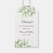 Greenery garden. Olive Branch bruiloft Bedankt Cadeaulabel (Voorkant)