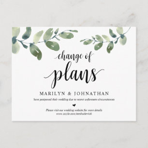 Greenery Garden, Plans wijzigen, uitgesteld Briefkaart
