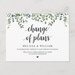 Greenery Garden, wijziging van plannen, uitgesteld Briefkaart