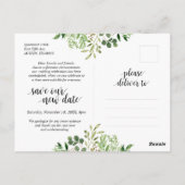 Greenery Garden, wijziging van plannen, uitgesteld Briefkaart (Achterkant)