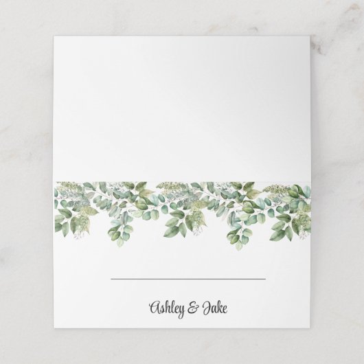 Greenery Garland Plaatskaartje (Buitenkant ongevouwen)