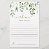 Greenery geeft advies aan moeder kaart (Voorkant)