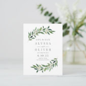 Greenery Geen foto Opslaan van de datum Briefkaart (Staand voorkant)