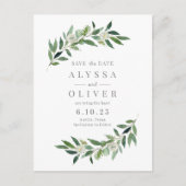 Greenery Geen foto Opslaan van de datum Briefkaart (Voorkant)