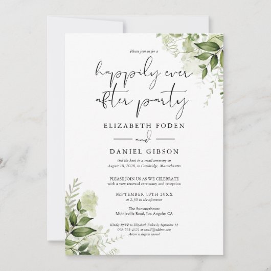 Greenery, gelukkig altijd na de huwelijksverkiezin kaart (Voorkant)