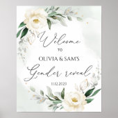 Greenery gender laat welkomstteken zien poster (Voorkant)
