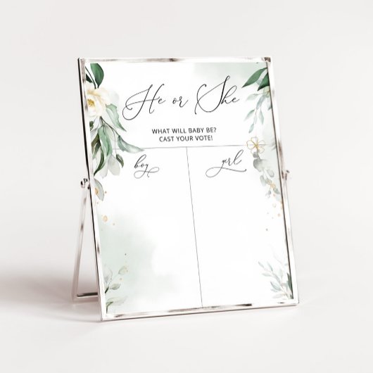 Greenery Gender onthult Boy of Girl grafiek Poster