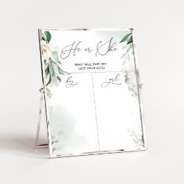 Greenery Gender onthult Boy of Girl grafiek Poster