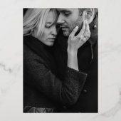 Greenery Geo Black | Roos Gold Save the Date Folie Uitnodiging (Achterkant)