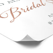 Greenery Geo | Roos Gold Vrijgezellenfeest Welkom Poster (Hoek)