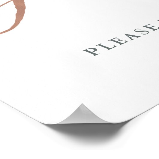 Greenery Geo | Roos Gold Wedding Favors Poster (Hoek)