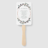 Greenery Geo | Roos Gold Wedding Handwaaier (Achterkant)