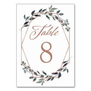 Greenery Geo   Roos Gold Wedding Kaart