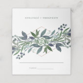 Greenery Geo | Roos Gold Wedding Plaatskaartje (Buitenkant ongevouwen)