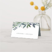 Greenery Geo | Roos Gold Wedding Plaatskaartje (Achterkant)