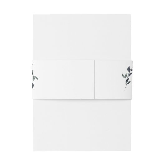 Greenery Geo | Roos Gold Wedding Uitnodigingen Wikkel (Achterkant Voorbeeld)