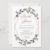 Greenery Geo | Roos Goud Vrijgezellenfeest Kaart (Voorkant)