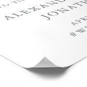 Greenery Geo | Welkom Roos Gold Script Weduwen Poster (Hoek)