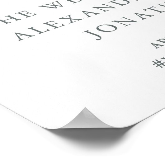 Greenery Geo | Welkom Roos Gold Weduwen Poster (Hoek)