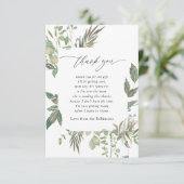 Greenery Geometric Baby shower Bedankkaart (Staand voorkant)