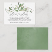 Greenery Geometric Baby shower Boek Aanvraag Informatiekaartje (Voorkant / Achterkant)