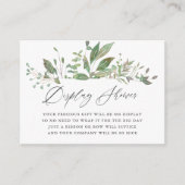 Greenery Geometric Baby shower Display Shower Informatiekaartje (Voorkant)