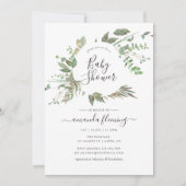 Greenery Geometric Baby shower Kaart (Voorkant)