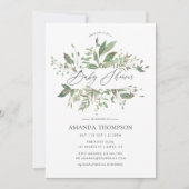Greenery Geometric Baby shower Kaart (Voorkant)