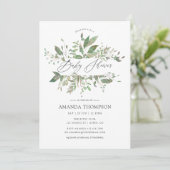 Greenery Geometric Baby shower Kaart (Staand voorkant)