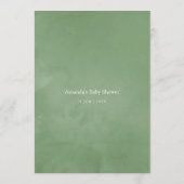 Greenery Geometric Baby shower Mam Advice Advieskaart (Achterkant)