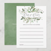 Greenery Geometric Baby shower Mam Advice Advieskaart (Voorkant / Achterkant)