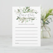 Greenery Geometric Baby shower Mam Advice Advieskaart (Staand voorkant)